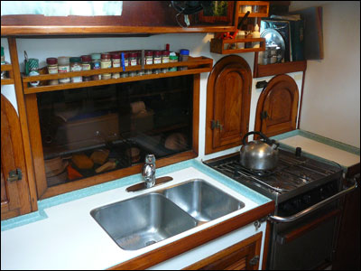 Tackless II's new galley